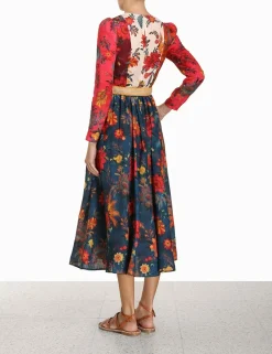 Hot ZIMMERMANN Ginger Long Sleeve Midi Dress