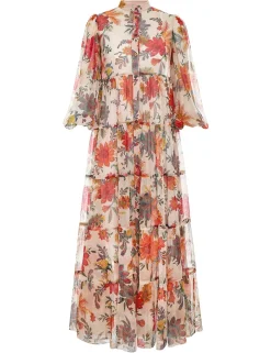 New ZIMMERMANN Ginger Tiered Midi Dress