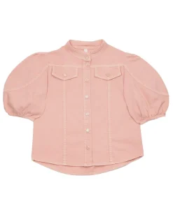New ZIMMERMANN Ginger Utility Denim Top