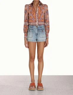 Sale ZIMMERMANN Halcyon Blouson Blouse