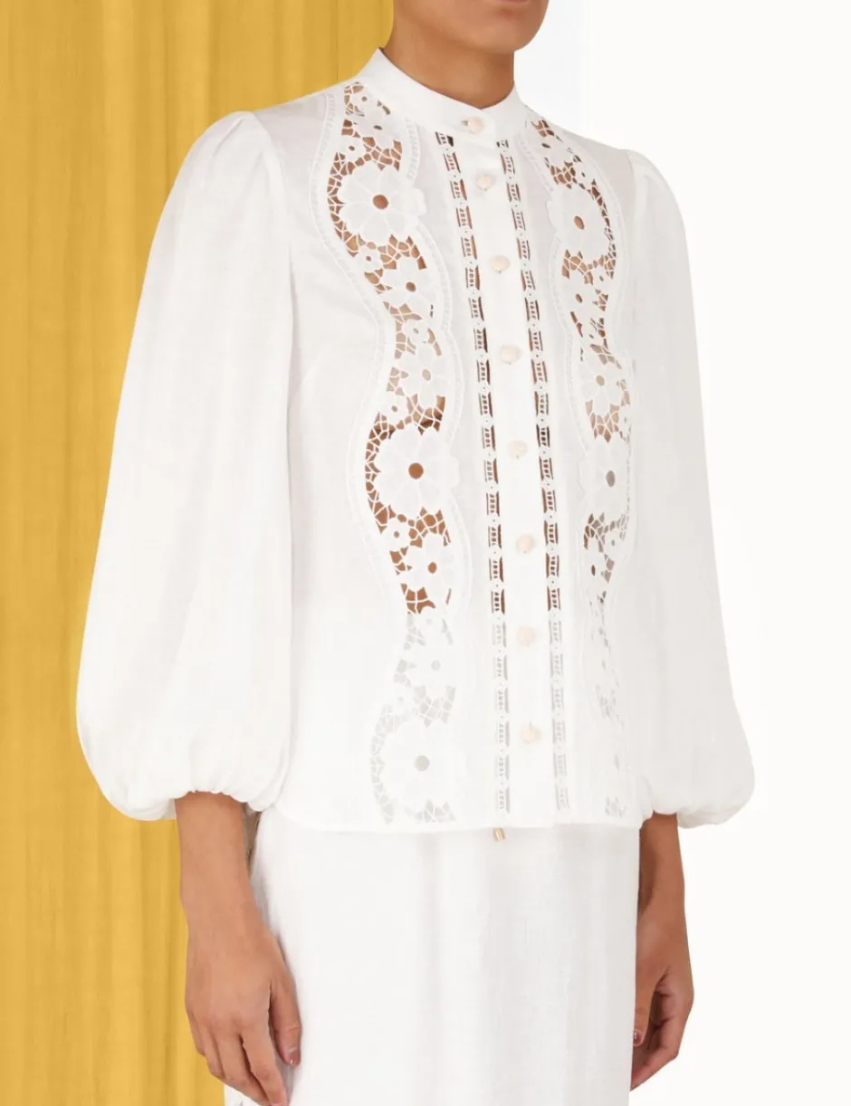 Clearance ZIMMERMANN Halcyon Broderie Shirt