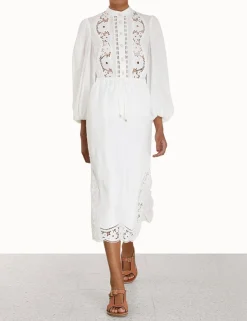 Outlet ZIMMERMANN Halcyon Broderie Skirt