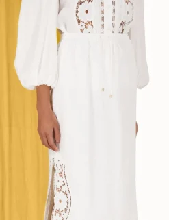 Clearance ZIMMERMANN Halcyon Broderie Skirt