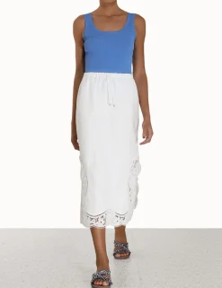 Clearance ZIMMERMANN Halcyon Broderie Skirt