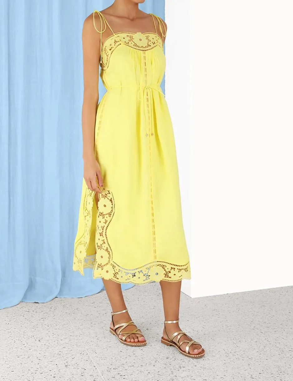 ZIMMERMANN Halcyon Broderie Slip Dress