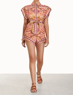 ZIMMERMANN Halcyon Cuffed Playsuit