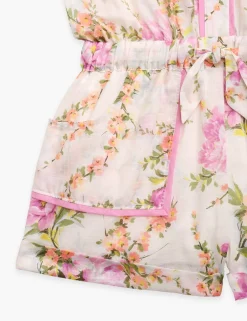 Sale ZIMMERMANN Halcyon Floral Playsuit