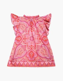 Online ZIMMERMANN Halcyon Flounce Sleeve Dress