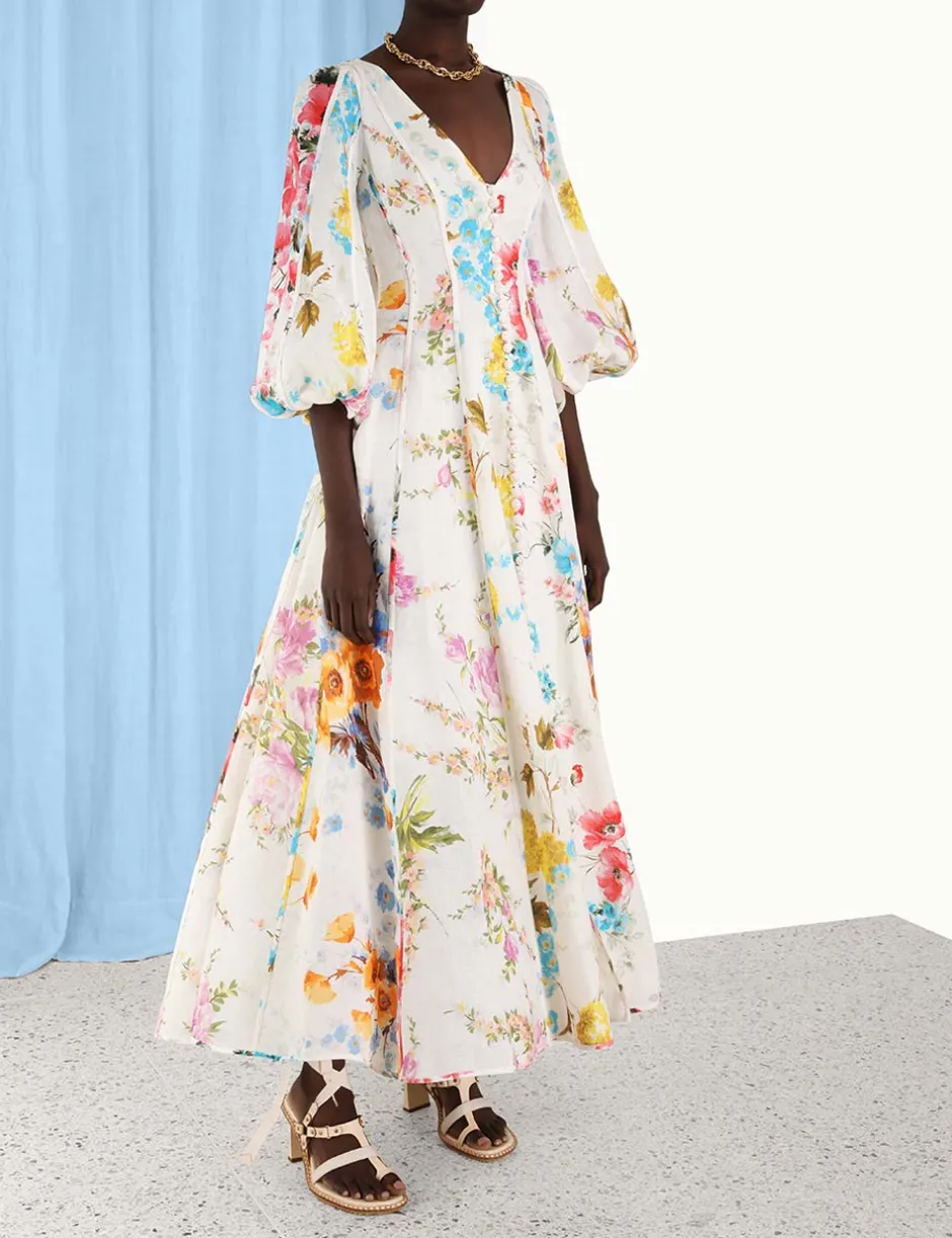 Sale ZIMMERMANN Halcyon Panelled Maxi Dress