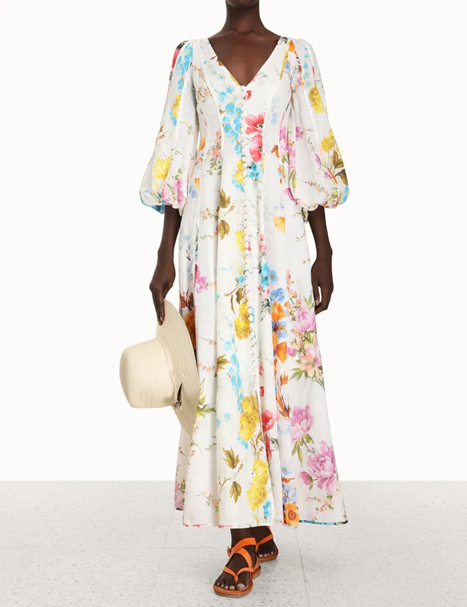 Sale ZIMMERMANN Halcyon Panelled Maxi Dress