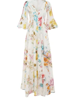 Best ZIMMERMANN Halcyon Panelled Maxi Dress
