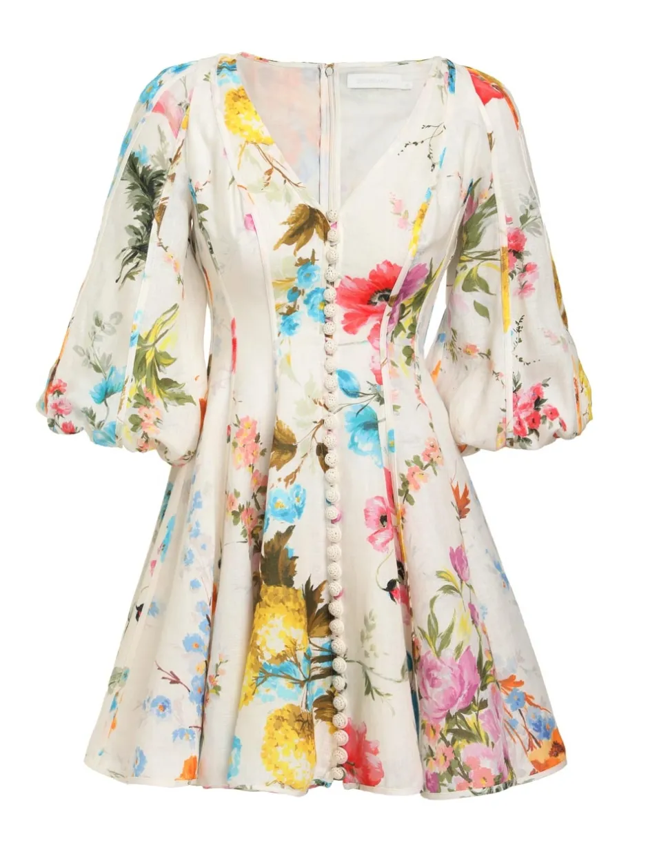 New ZIMMERMANN Halcyon Panelled Mini Dress