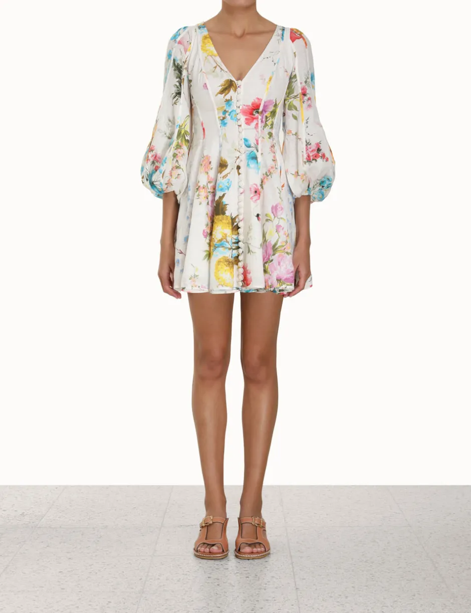 New ZIMMERMANN Halcyon Panelled Mini Dress