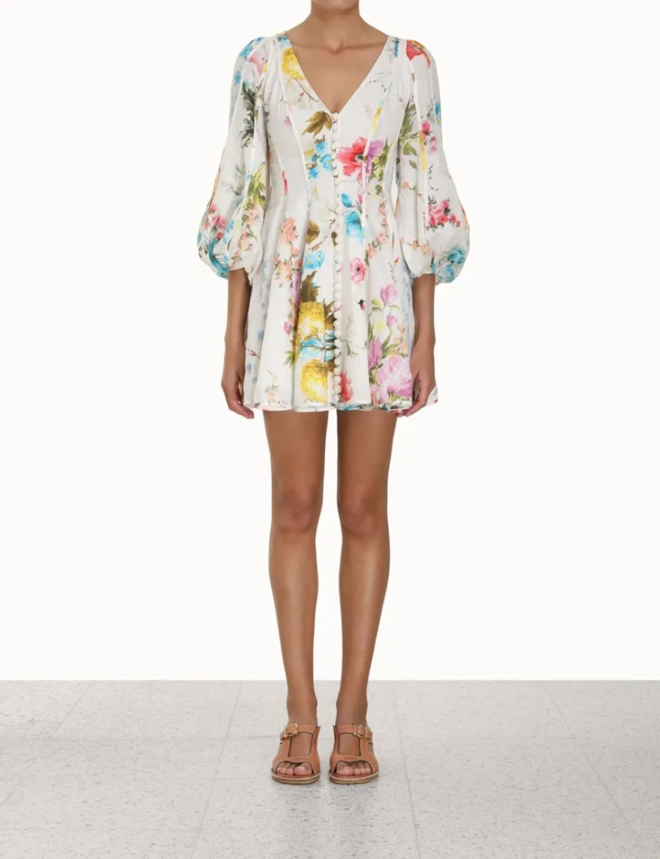 New ZIMMERMANN Halcyon Panelled Mini Dress