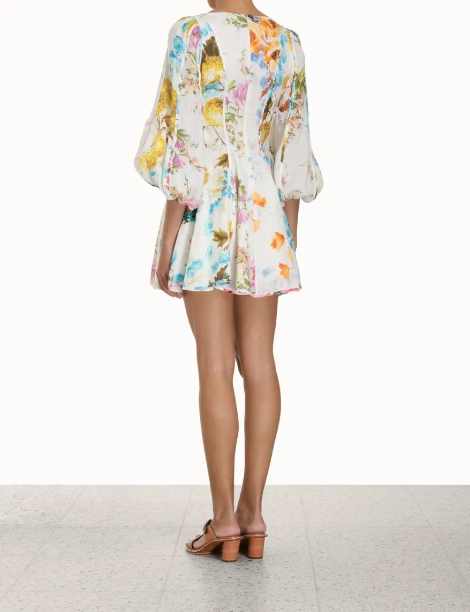 New ZIMMERMANN Halcyon Panelled Mini Dress