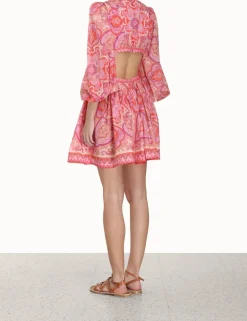 Clearance ZIMMERMANN Halcyon Tie Front Mini Dress