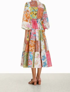 Clearance ZIMMERMANN Halcyon Tiered Midi Dress