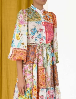 Clearance ZIMMERMANN Halcyon Tiered Midi Dress