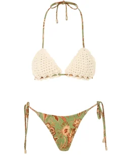 Clearance ZIMMERMANN Junie Chevron Crochet Bikini