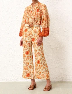 Sale ZIMMERMANN Junie Crop Flared Pant
