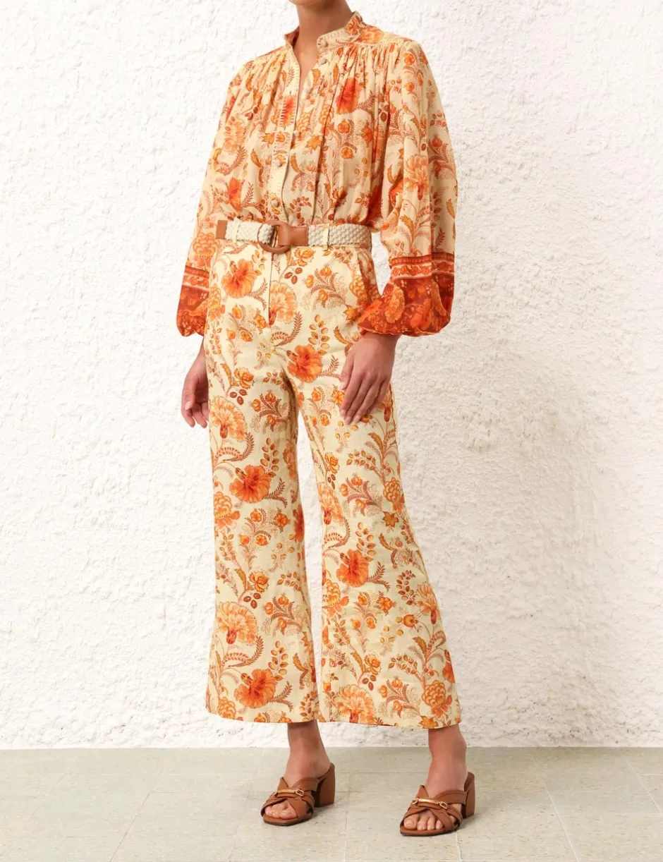 Best ZIMMERMANN Junie Crop Flared Pant