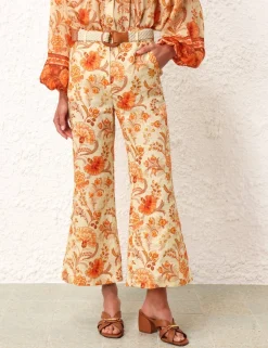 Best ZIMMERMANN Junie Crop Flared Pant
