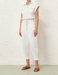 Best ZIMMERMANN Junie Denim Utility Pant