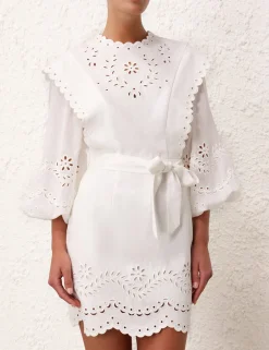 Outlet ZIMMERMANN Junie Embroidered Mini Dress