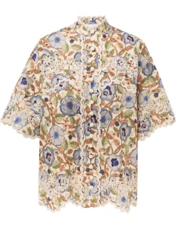 ZIMMERMANN Junie Embroidered Shirt
