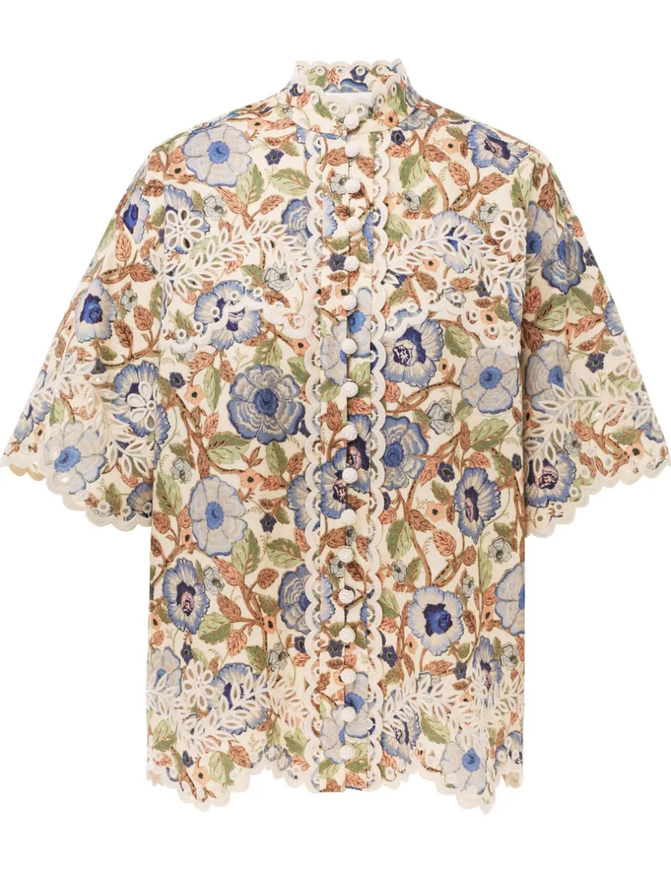 Clearance ZIMMERMANN Junie Embroidered Shirt