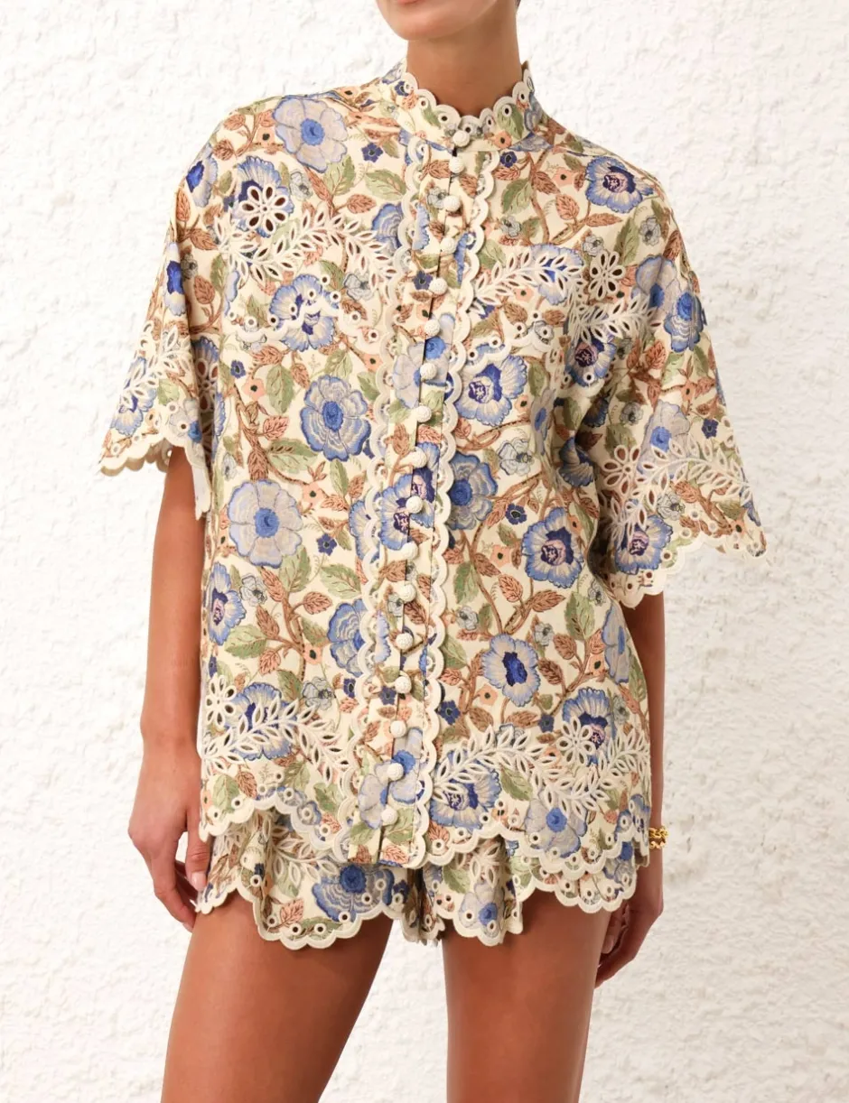 Clearance ZIMMERMANN Junie Embroidered Shirt