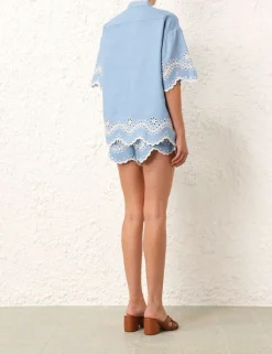 Best ZIMMERMANN Junie Embroidered Short