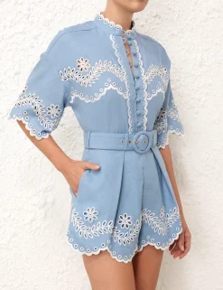 Best ZIMMERMANN Junie Embroidered Short