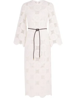 Online ZIMMERMANN Junie Lace Midi Dress