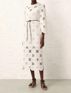 Online ZIMMERMANN Junie Lace Midi Dress