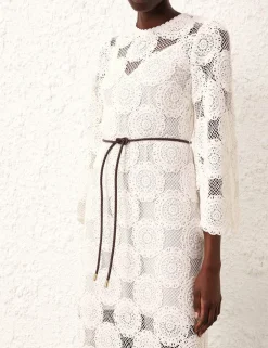 Online ZIMMERMANN Junie Lace Midi Dress