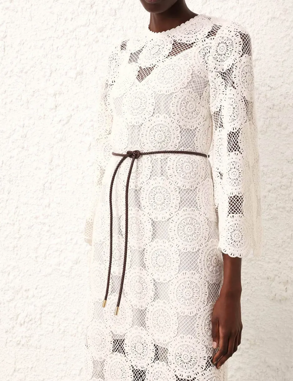 Online ZIMMERMANN Junie Lace Midi Dress