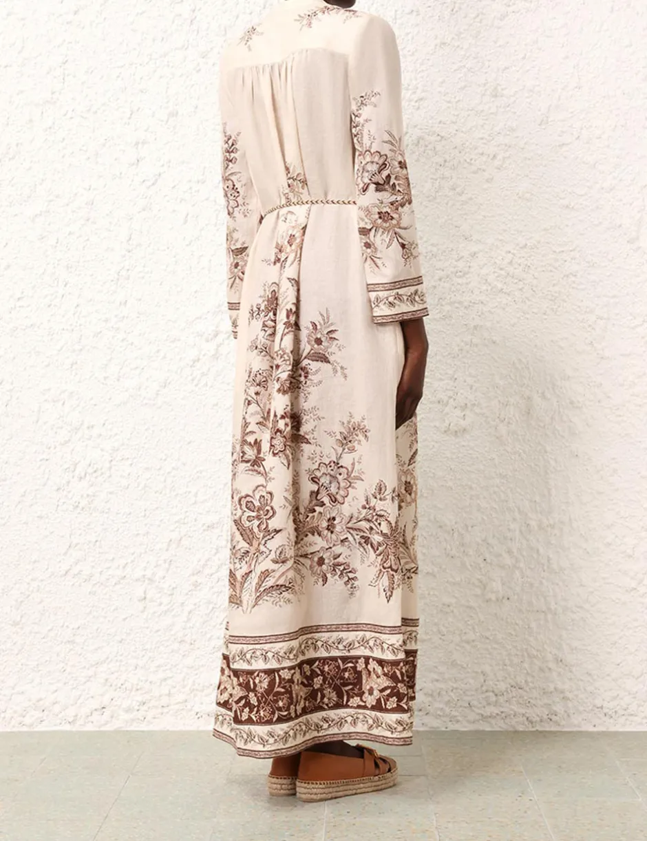 Discount ZIMMERMANN Junie Long Sleeve Maxi Dress