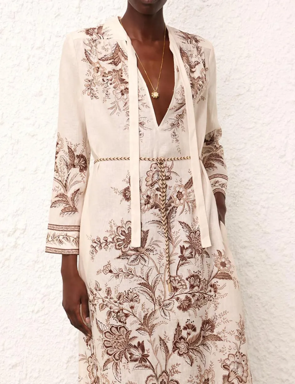 Discount ZIMMERMANN Junie Long Sleeve Maxi Dress