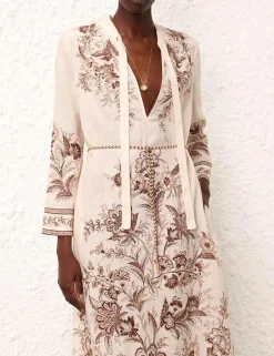 Best ZIMMERMANN Junie Long Sleeve Maxi Dress