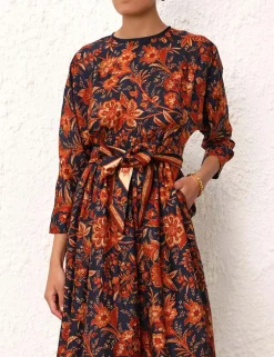 Discount ZIMMERMANN Junie Long Sleeve Midi Dress