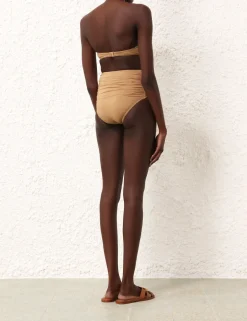 Online ZIMMERMANN Junie Lurex Gathered Bikini