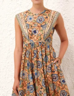 ZIMMERMANN Junie Spliced Midi Dress