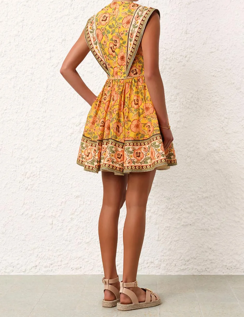 Discount ZIMMERMANN Junie Spliced Mini Dress