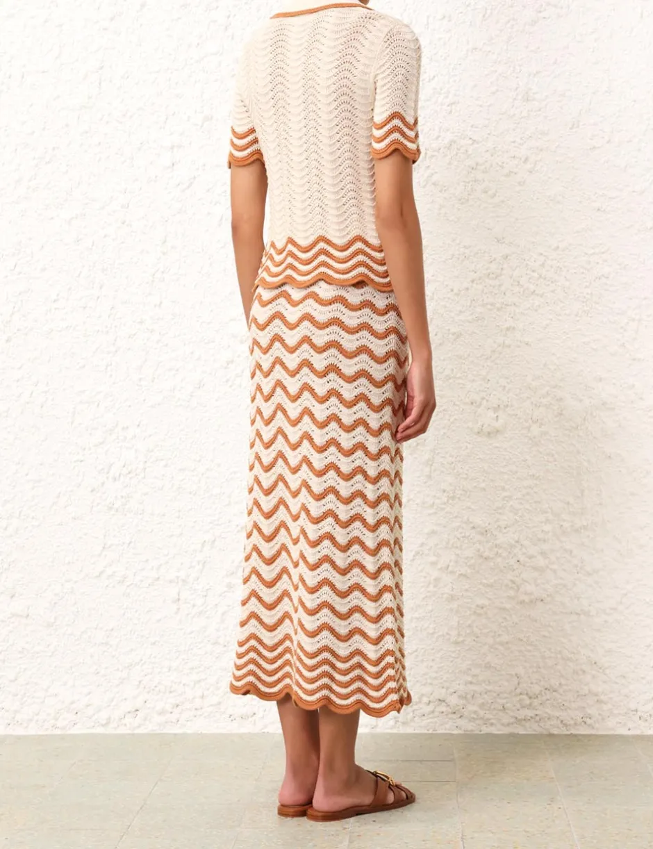 Hot ZIMMERMANN Junie Textured Knit Polo