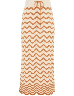 Online ZIMMERMANN Junie Textured Knit Skirt