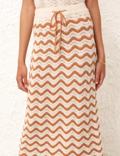 Online ZIMMERMANN Junie Textured Knit Skirt