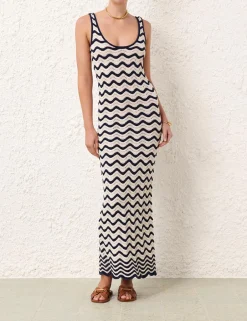 Sale ZIMMERMANN Junie Textured Knit Tank Dress
