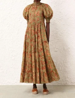 New ZIMMERMANN Junie Tiered Swing Maxi Dress