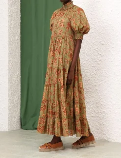 New ZIMMERMANN Junie Tiered Swing Maxi Dress